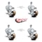 Service Caster 3 Inch High Temp Phenolic Swivel 1/2 Inch Threaded Stem Caster Set with Brake SCC SCC-TS20S314-PHSHT-TLB-121315-4 - alternate 3